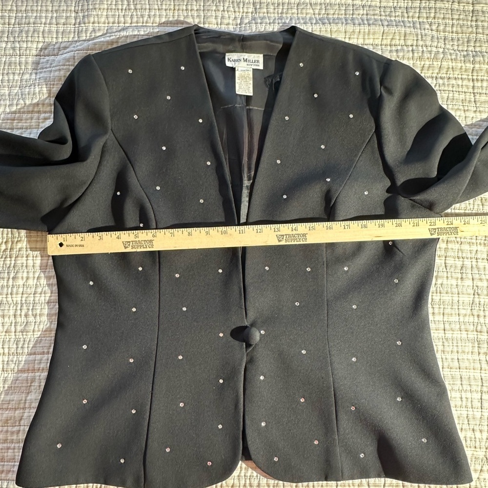 Chic Black Women's Maxi Dress with Jacket - Picture 10 of 15